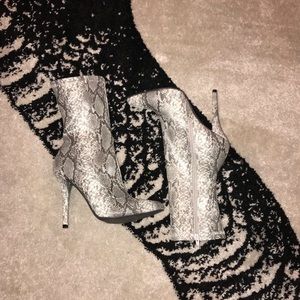 Snake Print High heeled boots